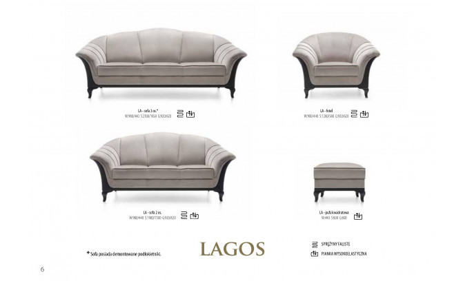 Dīvāns LAGOS Taranko LA-SOFA 2